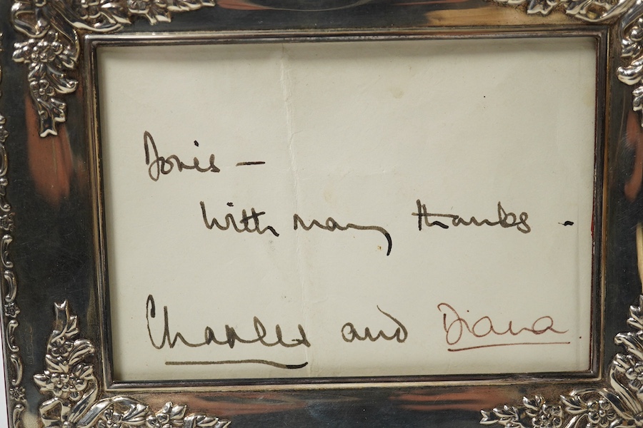 A signed envelope from King Charles III (as Prince of Wales) and Princess Diana, the majority of the message in the hand of the King, with princess Diana‘s signature in a different ink